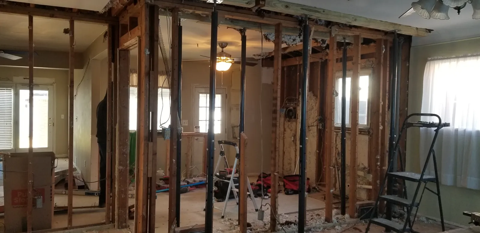 Opening the wall between kitchen and living room