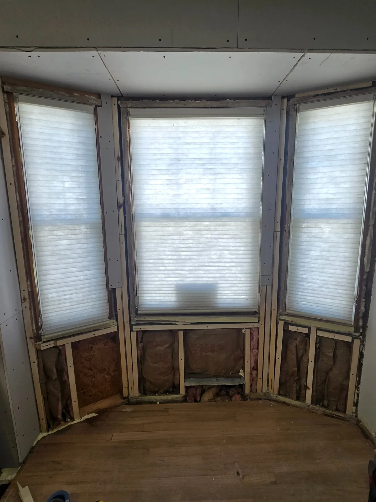 The bay window opened up and reframed