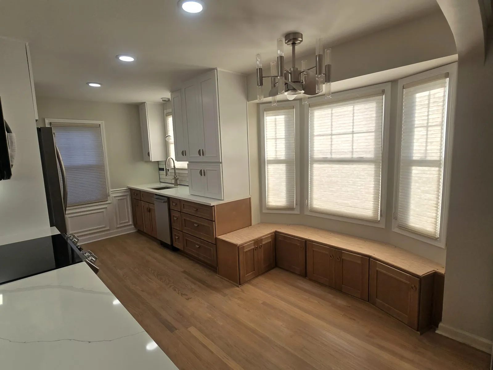 Finished: cabinet run and new appliances